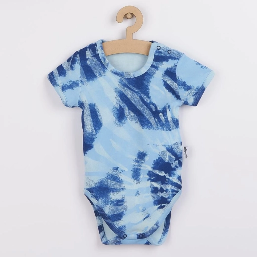 Niemowlęce bawełniane body z krótkim rękawem Nicol Tomi niebieskie