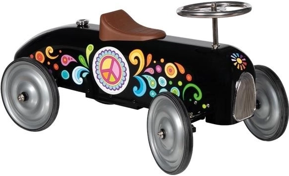 Wyścigowy jeździk w stylu lat 60., czarny