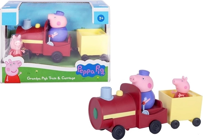 Peppa Pig pociąg Dziadka Świnki z 2 figurkami