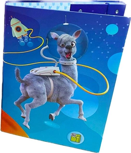 Pudełko na zeszyty A4 z lamą świecącą w ciemności