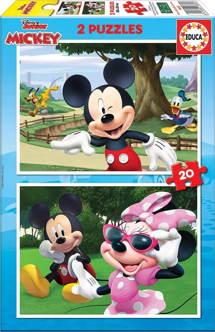 Educa Puzzle Mickey i przyjaciele 2x20 elementów
