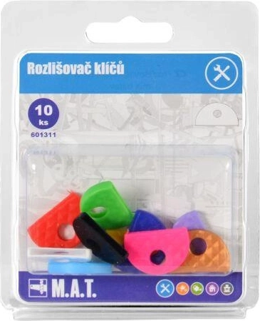 Gumowe znaczniki do kluczy, mix kolorów (10 szt.)