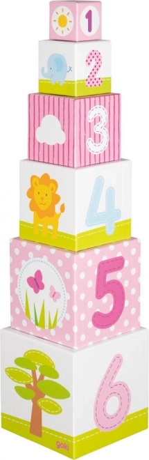 Wieża do układania z klocków Afryka GOKI