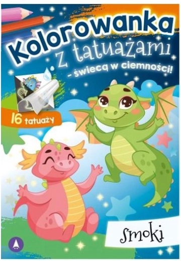 Kolorowanki ze świecącymi w ciemności tatuażami – Smoki
