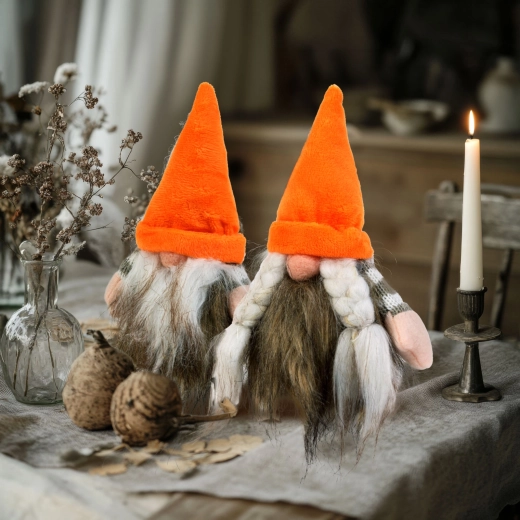 Halloweenowy skandynawski skrzat 15 cm - 1 sztuka