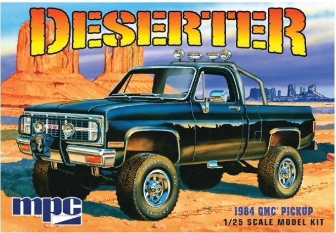 Plastikowy model auta 1984 GMC Pickup „Deserter” czarny MPC