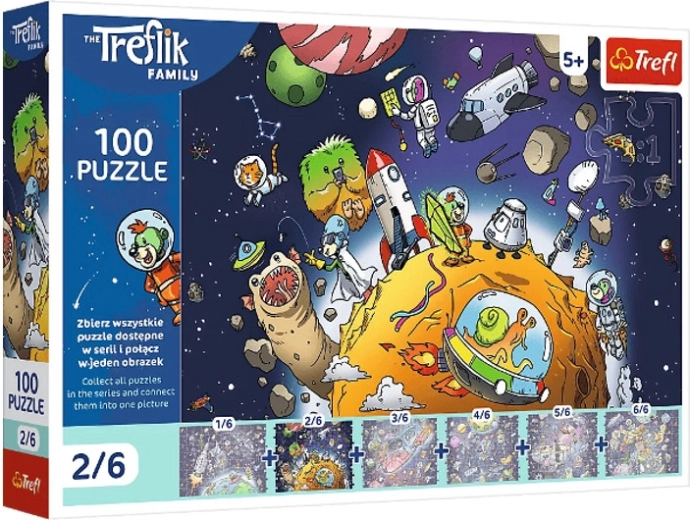 Puzzle Treflik w kosmosie 100 elementów