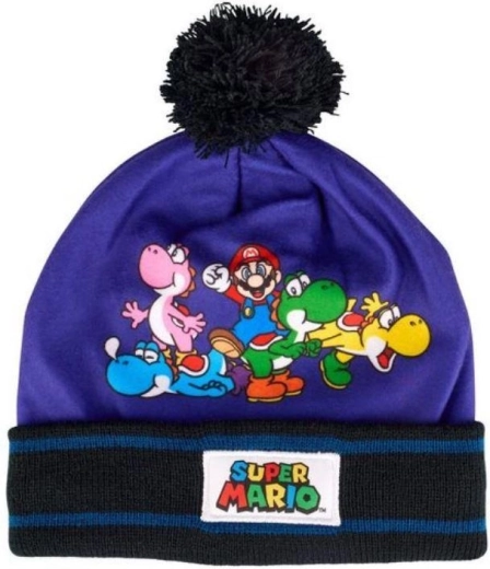 Niebieska polarowa czapka Super Mario