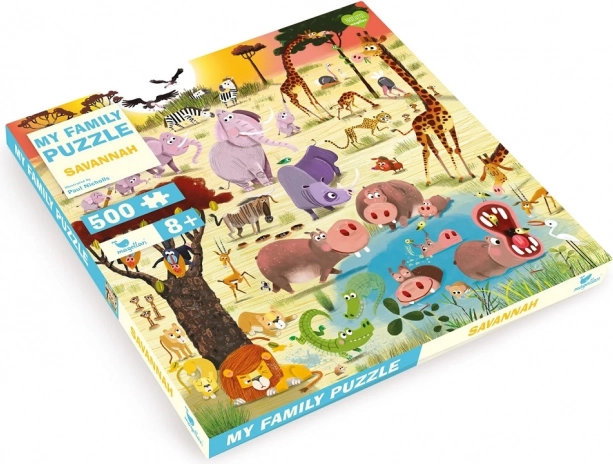 Rodzinne puzzle Sawanna 500 elementów