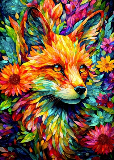 Enjoy puzzle Kwiatowy lis 1000 elementów