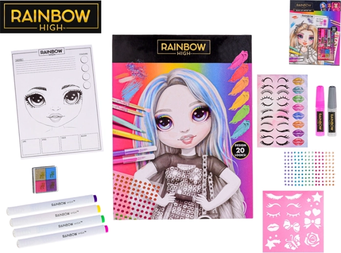 Modny kreatywny zestaw Rainbow High - 1 sztuka