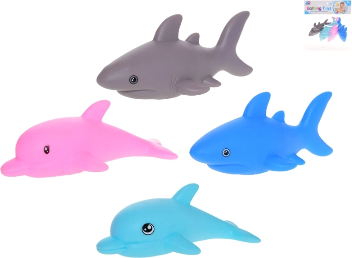 Morskie zwierzątka do wanny – zestaw pryskający 4 szt.