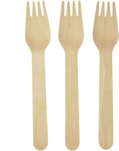 Drewniane widelczyki Arpex Go Green 16 cm, opakowanie 8 szt.