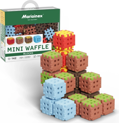 Klocki Mini Waffle Blocks 142 elementów MARIOINEX