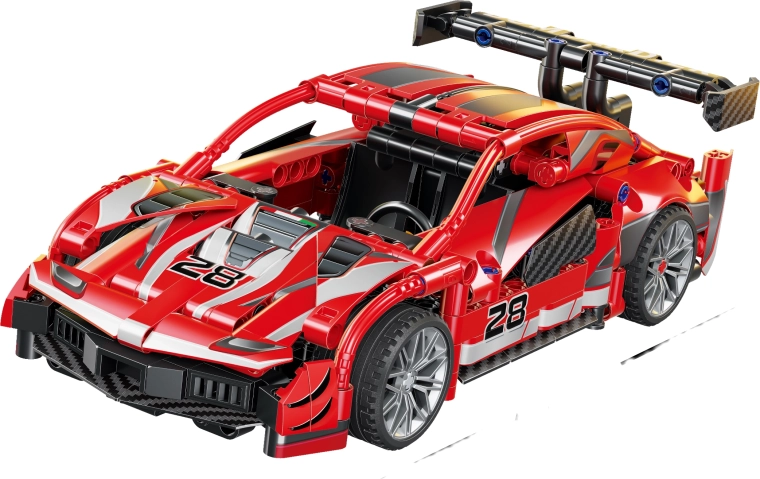 Zestaw konstrukcyjny czerwone auto 23,6 cm