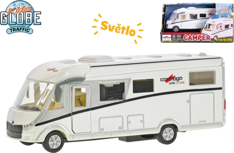 Kids Globe Traffic kamper CARTHAGO 16 cm z oświetleniem i napędem typu pull-back