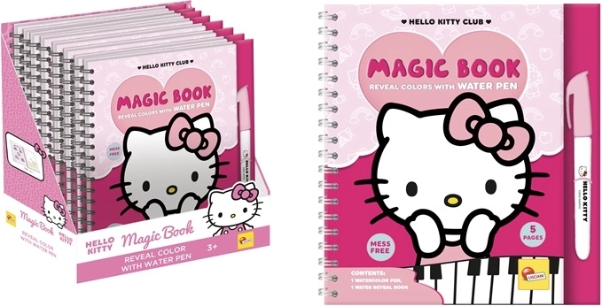 Lisciani wodne kolorowanki Hello Kitty z wodnym flamastrem