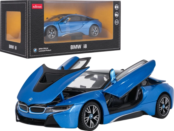 Metalowy model BMW i8 RASTAR 1:24 – Niebieski
