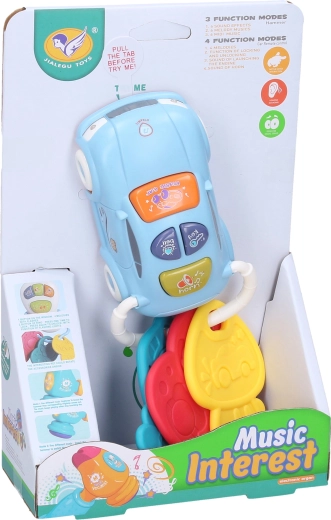 Autko z kluczykami z efektami świetlnymi i dźwiękowymi 17 cm - 1 sztuka