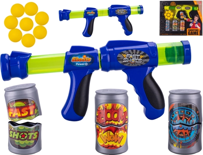 Pistolet piankowy na naciąg 42 cm z tarczami i nabojami