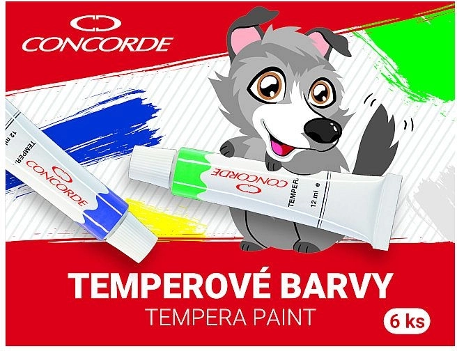 Farby temperowe CONCORDE 6×12 ml