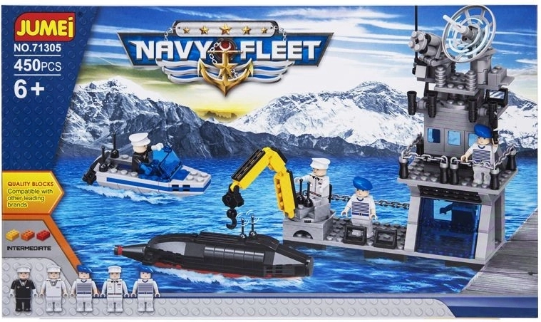 Klocki konstrukcyjne Jumei Navy Fleet – marynarka wojenna 450 elementów