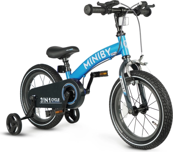 Qplay rowerek dziecięcy Miniby 3w1 niebieski (14")