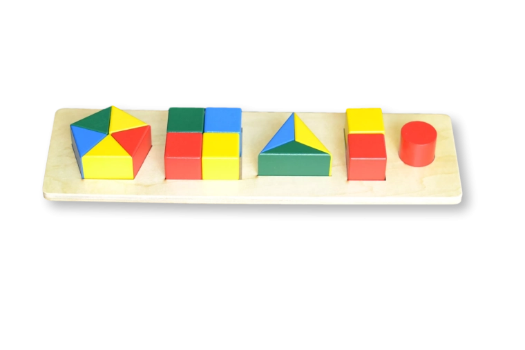 Kolorowe puzzle cegiełki dla dzieci – różne kształty (mniejszy rozmiar)