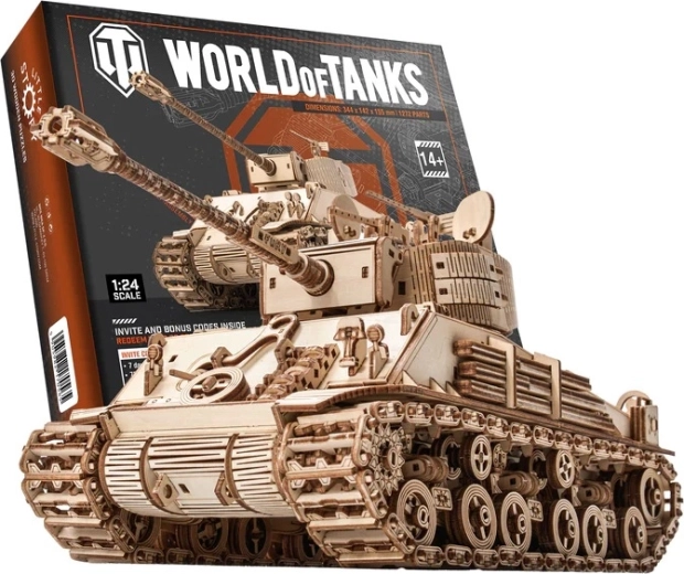 Little Story drewniane puzzle 3D World of Tanks M4A3E8 Sherman
