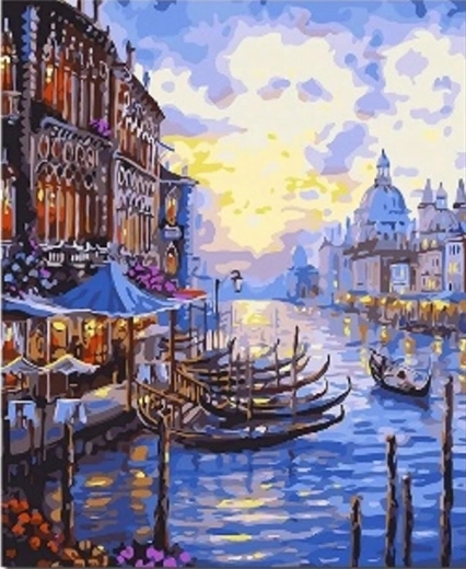 Norimpex Malowanie po numerach Wenecka gondola 40 × 50 cm