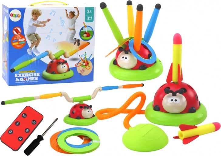 Biedronka zabawka sportowa 3 w 1 Skakanie Rzut Cel Wyrzutnia