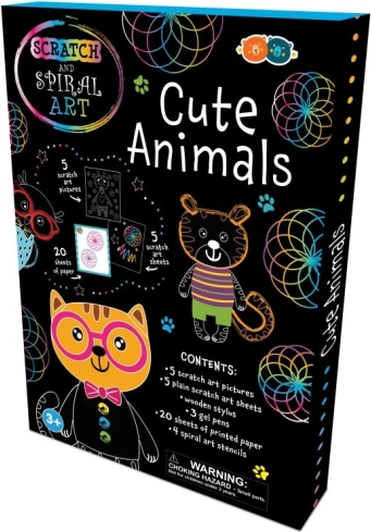 Zestaw zdrapywanek i spiralnych obrazków – wesołe zwierzątka