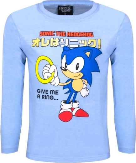 Jasnoniebieska bawełniana koszulka Sonic