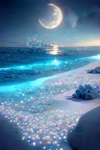 Diamentowe malowanie Blask księżyca 30×40 cm