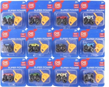 Metalowe autko z wyrzutnią dla dzieci