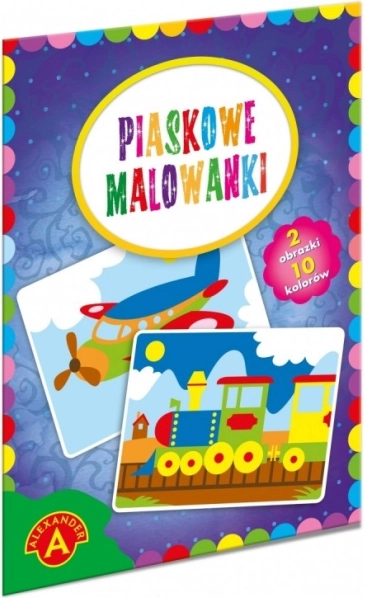 Malowanie piaskiem ALEXANDER – pociąg i samolot, kreatywny zestaw dla dzieci