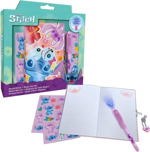 Zestaw prezentowy: tajne pióro, notes i naklejki Lilo i Stitch