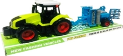 Traktor z przednim agregatem siewnym – realistyczna plastikowa zabawka