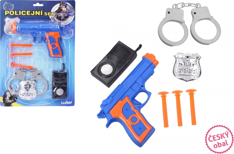 Policyjny zestaw z przyssawkami dla dzieci