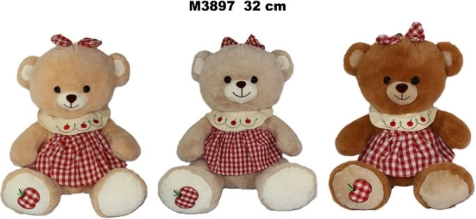 Pluszowy miś w sukience 32 cm – 1 sztuka