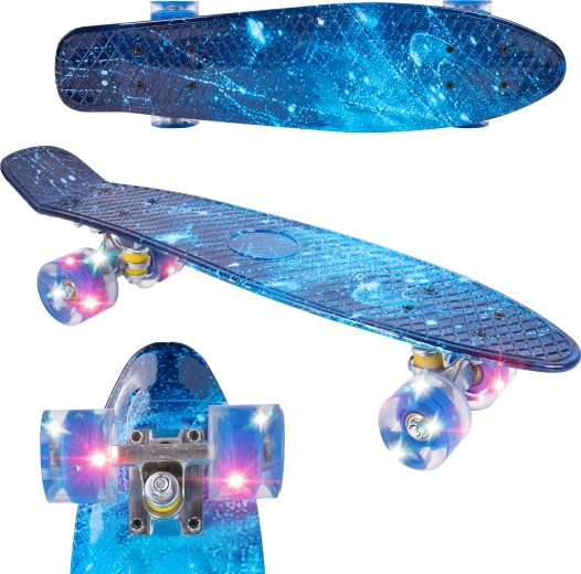 Fiszka skateboard z kołami LED Galaxy