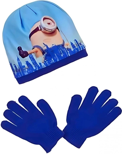 Zestaw czapki i rękawiczek Minionki