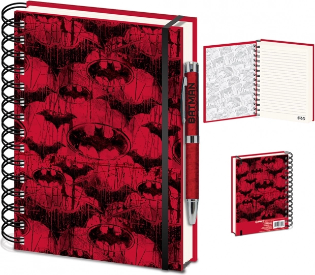 Notes BATMAN Red Bat A5 z ringową spiralą