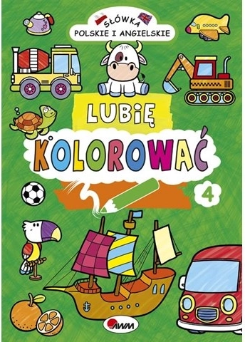 Kolorowanki dla dzieci Lubię kolorować – polskie i angielskie słówka
