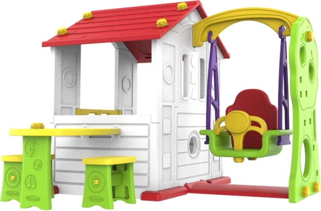 Domek ogrodowy dla dzieci 3w1 czerwona dachówka