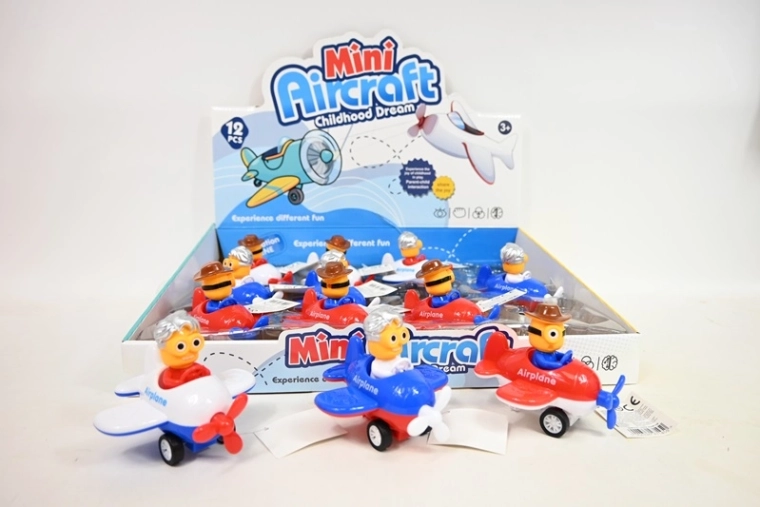 Minio mały samolocik z figurką pilota 10 cm