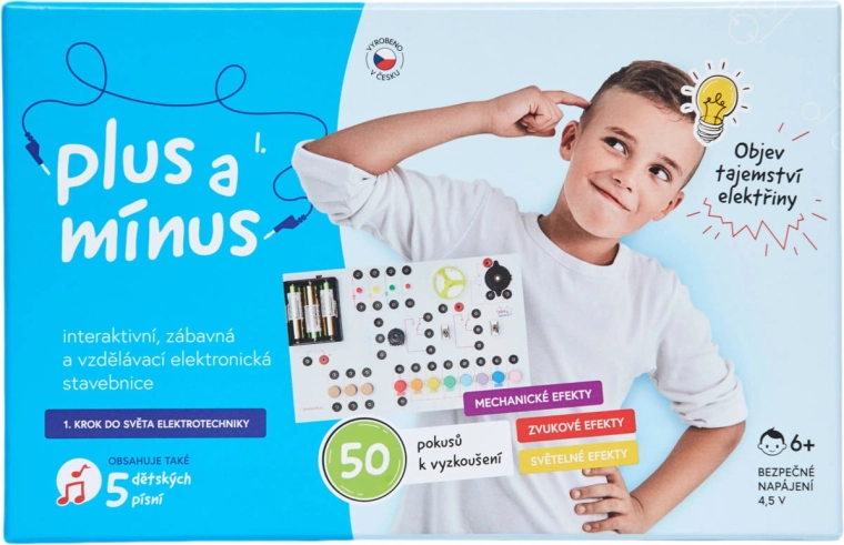 Plus i minus elektroniczny zestaw konstrukcyjny dla dzieci – 50 doświadczeń (CZ)