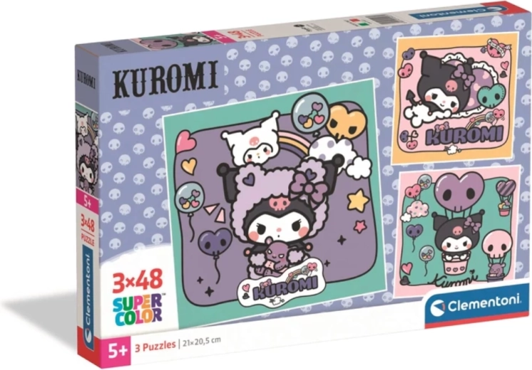 Puzzle CLEMENTONI Kuromi 3×48 elementów