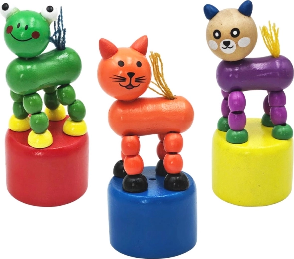 drewniane tańczące zwierzątko 10 cm