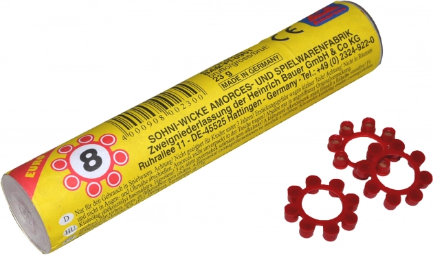 Naboje kapiszonowe tuba 8 strzałów – 48 wieńców